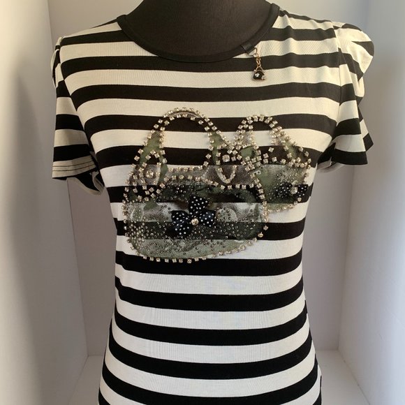 Black & Ecru Striped Top - Picture 1 of 2